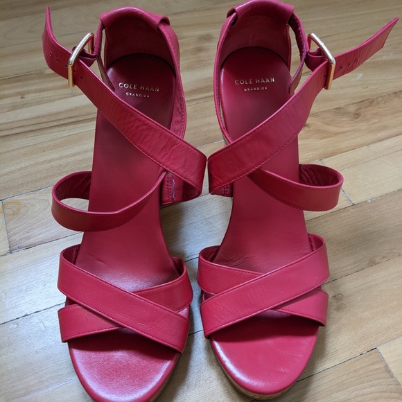 Cole Haan pink wedges leather - Picture 5 of 5